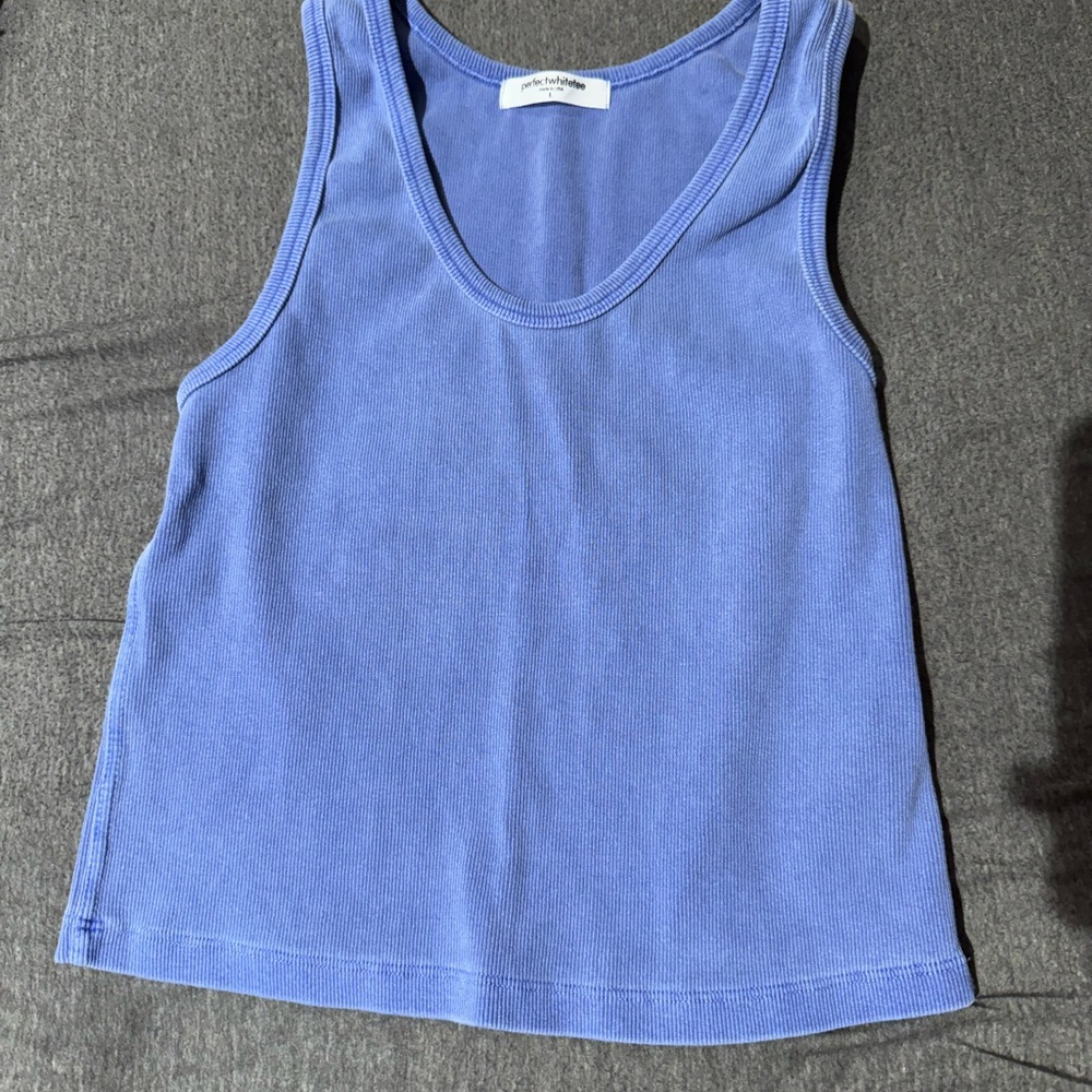perfectwhitetee Blue Tank Top